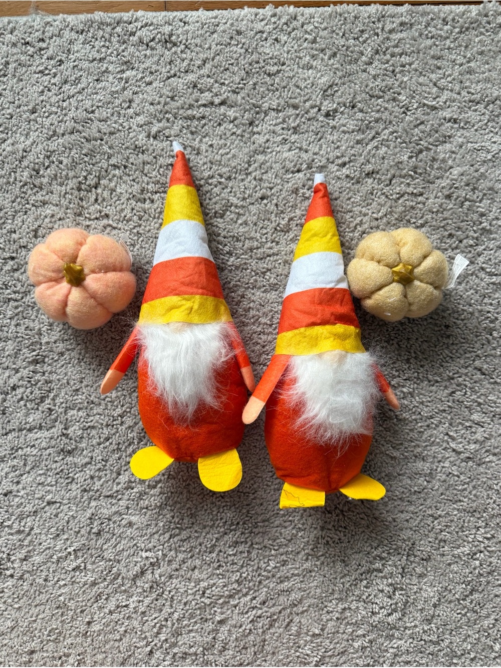 Candy Corn Gnome Costume Plush Toy - Orange & Yellow